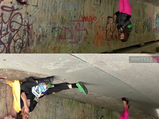 Obdachlos die geile MILF gebumst und Natursekt