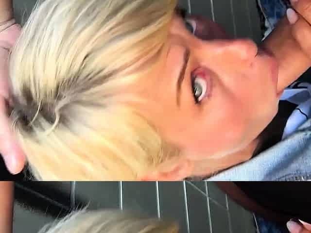 cockhungry MILF deepthroating outdoor