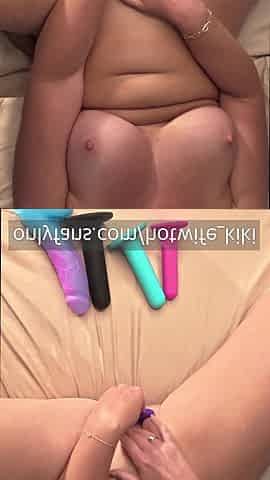 Hotwife Stretching Her Taut Snatch with Large Toys Preparing for BBC