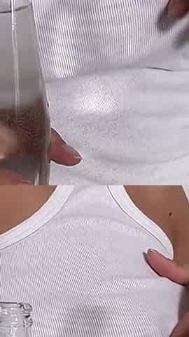Wet T-shirt Babe Fingers Pussy Hard Closeup