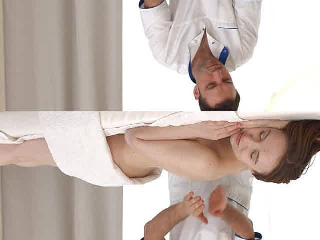 Relaxing massage for sexy teen Erica Mori