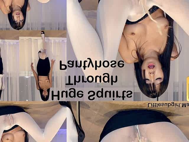 Huge Squirts Through Pantyhose - 4K