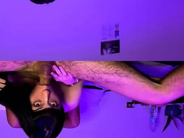 Hot goth teen get facial after blowjob and hard pounding liv