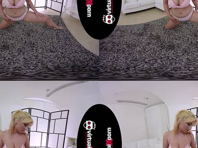 Flexi Babe Workout - Chubby Blonde Fingers Her Shaved Pussy