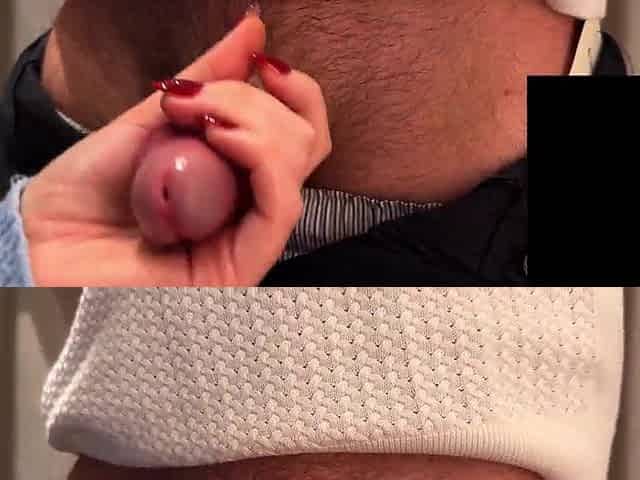 Fitting Room Joy with open Curtain - Risky Public Oral-job