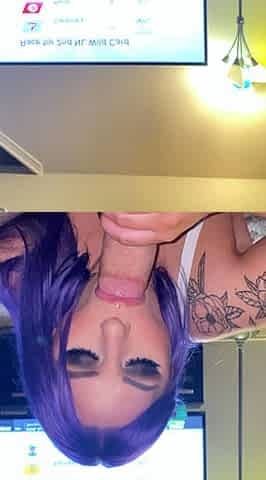 Public blowjob from an amateur brunette babe in POV video