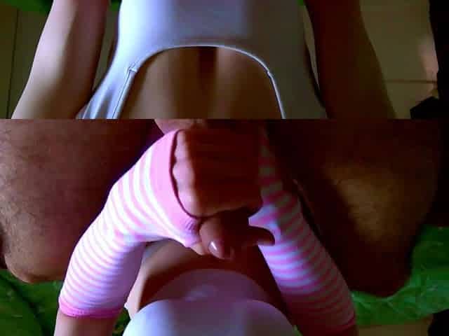 Busty Teen STEPSIS gives OILY CLOTHED TITFUCK for CUMSHOT