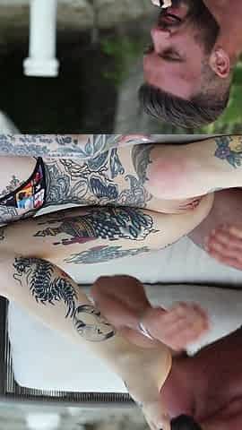 Petite Tattoed Babe Bella Liora up and Down on My Big Cock
