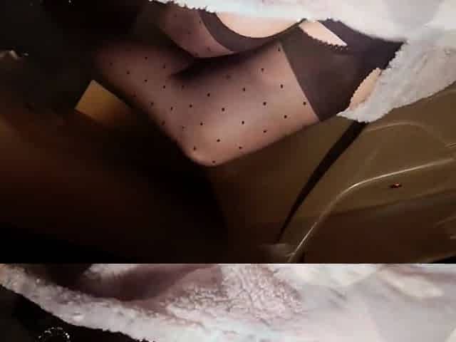 Redhead Masturbates and Has Orgasm in Front of Me on a Train