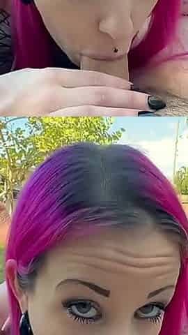 Backyard Blowjob