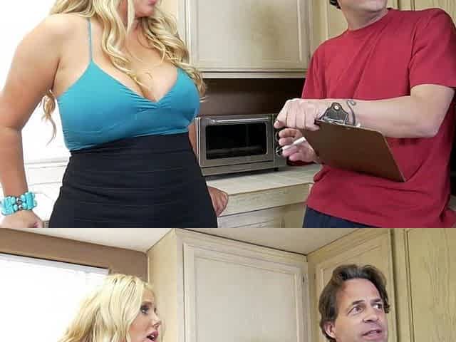 Lascivious mother i'd like to fuck Karen Fisher negotiates with contractor Eric John massive dong
