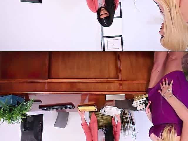The Lesbo Lawyer! Angelina Castro & Karen Fisher Bang In The Office!