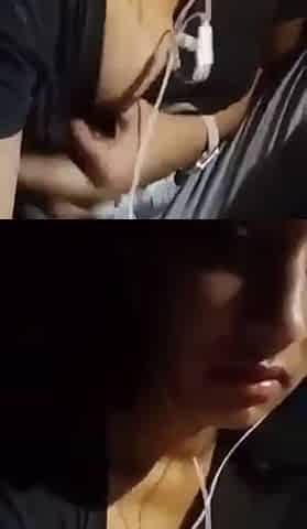 Girlfriend showing her boobs and pussy