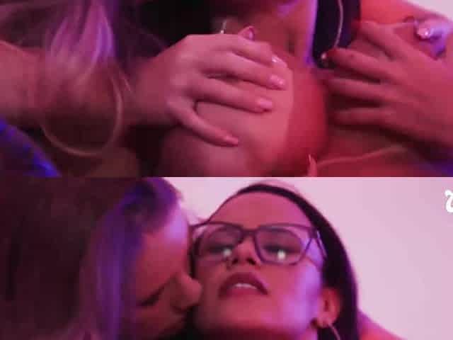 The most incredible lesbian scene here for California TV: Morena and the hot blonde.