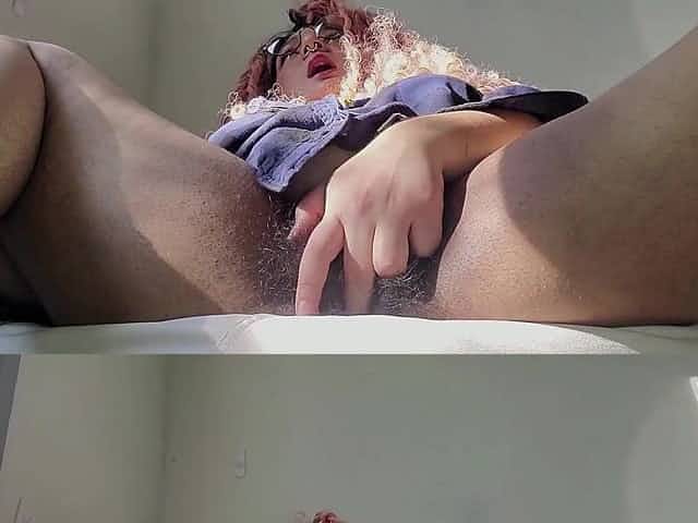 obese nerd beauty college student masturbates shaggy vagina mika haze