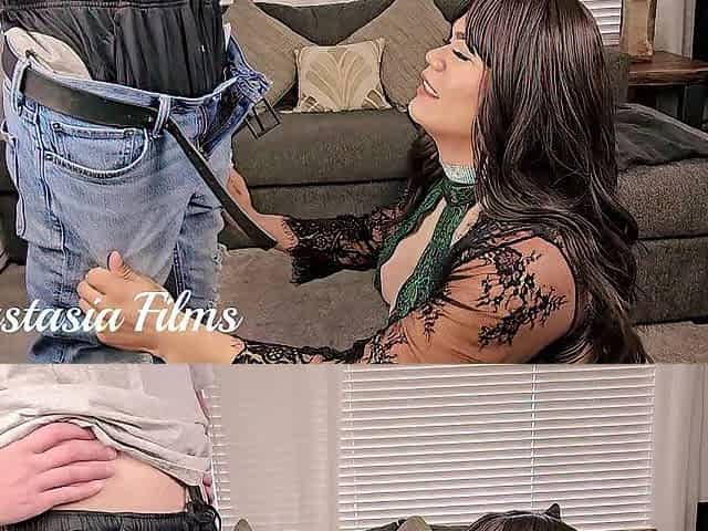 Anastasia Seduces Straight Large White Schlong At A Bar!