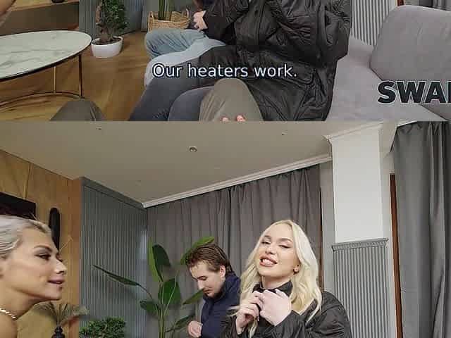 SWAP4K. Exchange wives with Vera Jarw in a collar and Veronica Leal ended up with lots of cum
