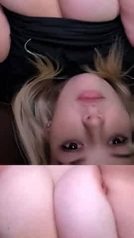 PAWG Large TITTIES Smokin' for u dad! Public flash