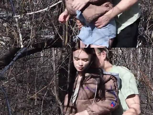 Caught and roughly banged a youthful wench in the forest