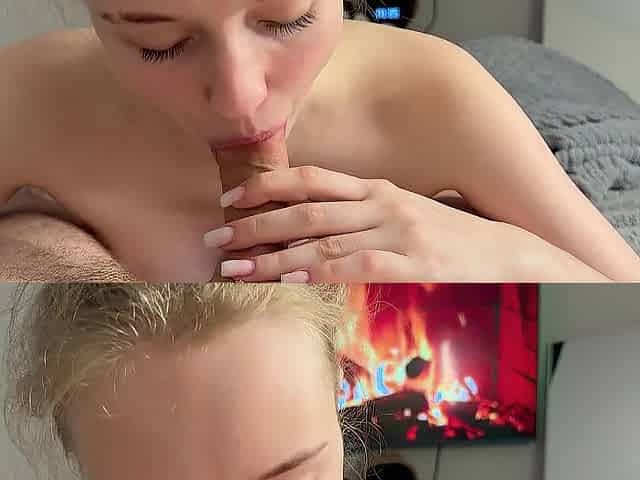 That babe asked me to cum on her tummy