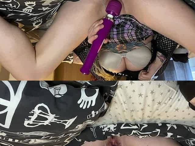 Egirl Got Horny and Cums with Wand