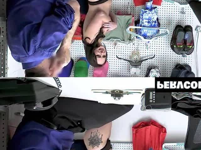 Cavity Search Leads to Shlong Sucking: Macey Gets on Her Knees to Walk Free - Pervcop