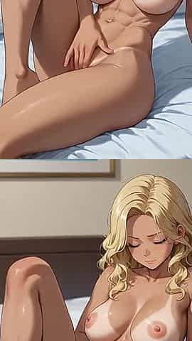 Hot Blonde Does All Three Holes! Ai-generated