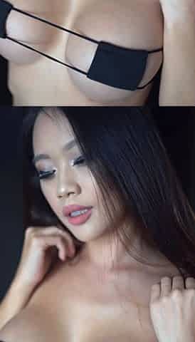 Amateur super sexy teen busty brunette in action