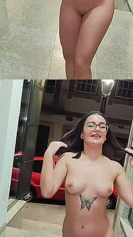 Walking Naked Masturbarte Pissing in My Building so Risky