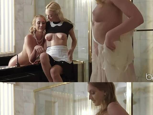 French maid Molly Mae forced by her boss to suck his big dick