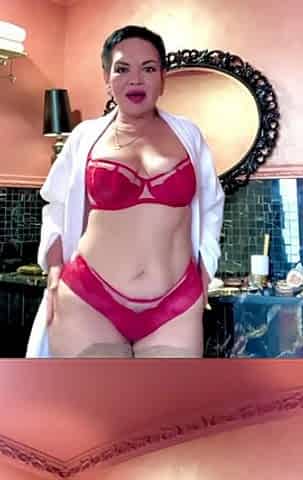 My New Red Lingerie