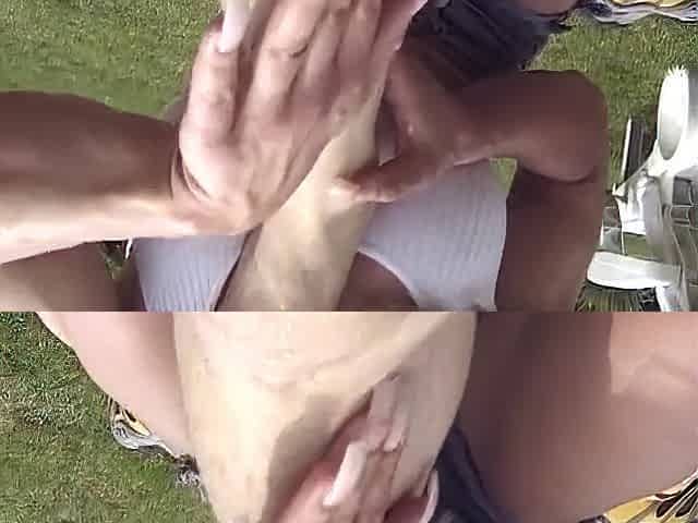 Francesca Petitjean - Muscled French Milf Anally Drilled Outdoors