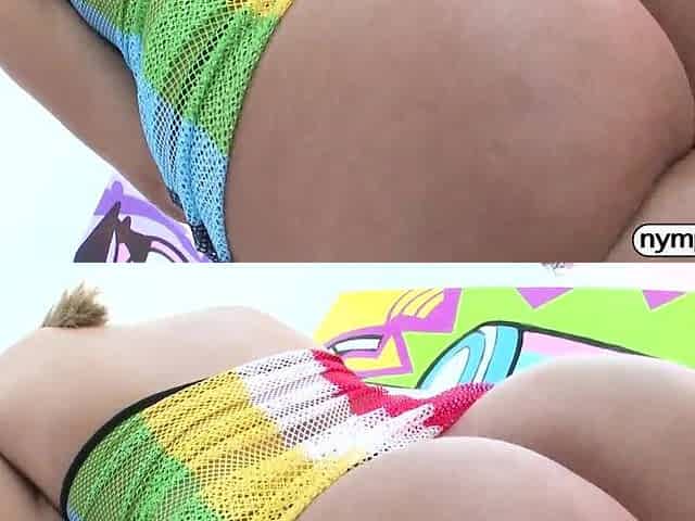 Nice-looking bubble ass blond is longing a schlong to stretch out her twat
