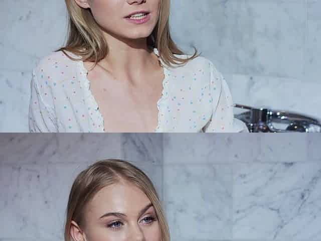 Blonde teen Sierras first erotic masturbation video