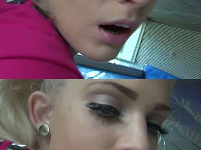 Sporty Hungarian hottie Candee Licious gets poked right on the gym bike