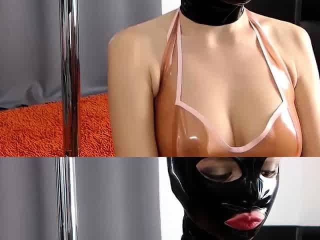 two women fetish latex asslicking and anal mff