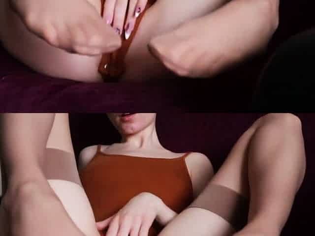 Hot Blonde Babe Pussy Play and Anal Creampie Solo