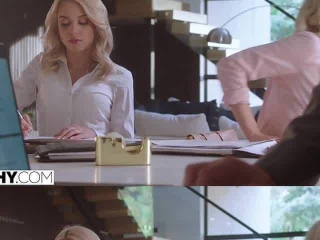 TUSHY Golden-haired playgirl Scarlett has anal joy with her boss