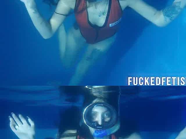 Sexy Slender hot swimwear diving mask fetish