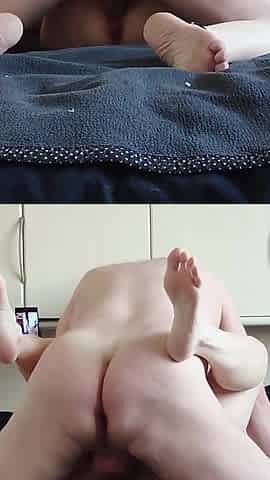 Hairy Old Cum Ice Cream Cunt Fill with Fresh Cum