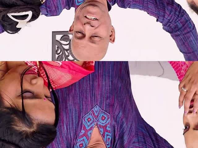 Asian Indian Desi Old StepFather enjoying Full Sex with her Step Daughters Threesome Video