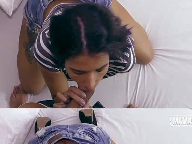 Large Butt Colombian Bitch Gets Her Constricted Pussy Screwed Hard - CARNE DEL MERCADO