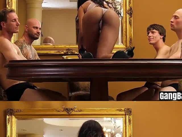Breasty black whore used by her perv masters