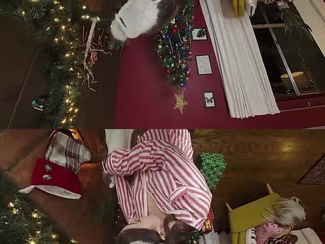 VR Bangers: Cute Beauties in Pajamas Bang Santa in a Foursome Fuckfest