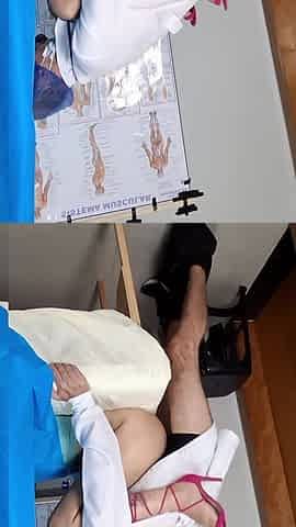 Wife Lets Gynecologist Play with Her Pussy Next to Cuckold!