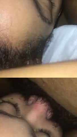 Thickmixed lesbian eats hairy ebony studs pussy