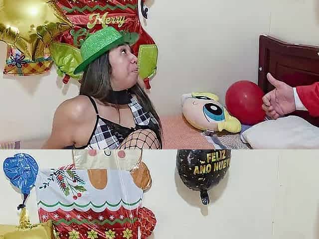Look how the gorgeous stepmother celebrates the fresh year with her vicious stepson