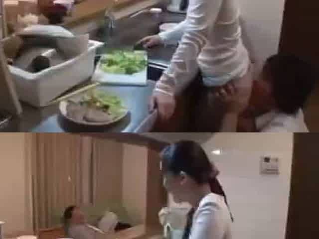 Japanese Wife fucked and abused by intruder