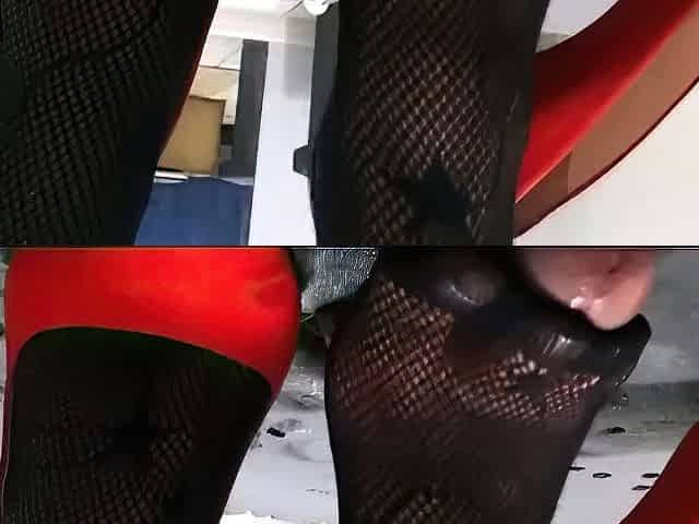 A nylon and foot fetish