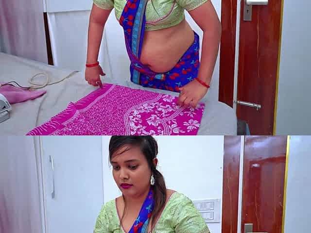 My Maid Flirt in Doggystyle. Big Ass Maid Gets Hard Fucked by Owner When Maid Was Mopping the Floor with Hindi Audio.